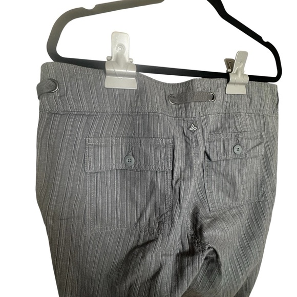 NWT Prana Gray Wide Leg Striped Women's Steph Pants With Pockets & Drawstring - Picture 10 of 13